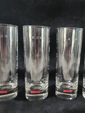 BEEFEATER 1820 London Dry Gin 10oz Etched Highball Glass Barware set of 4